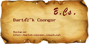Bartók Csongor névjegykártya