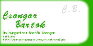 csongor bartok business card