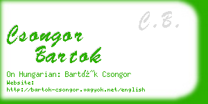 csongor bartok business card